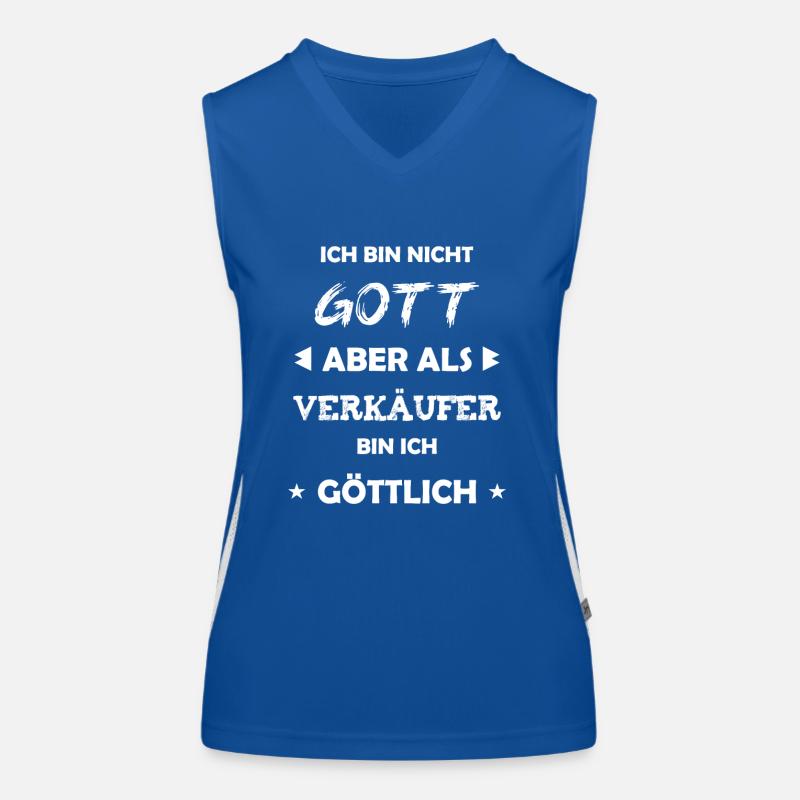 Verkäufer Geschenk Spruch Funktionelles Kontrast-Tank Top für Frauen