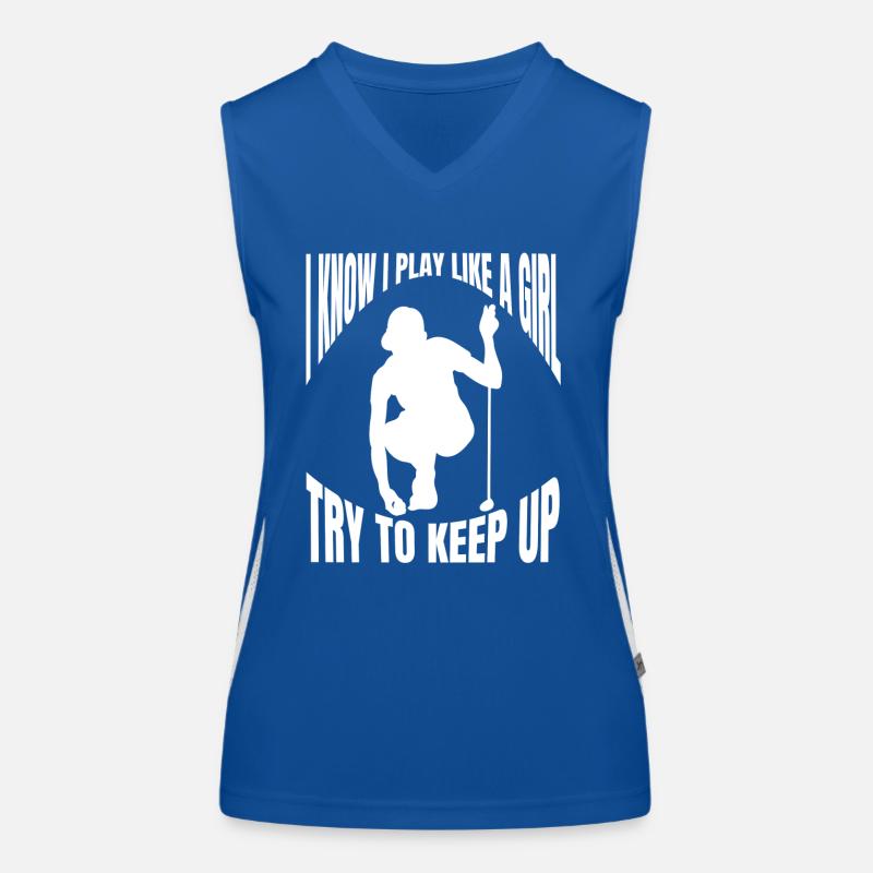 Golfer Golf Course Golf Club Women's Functional Contrast Tank Top