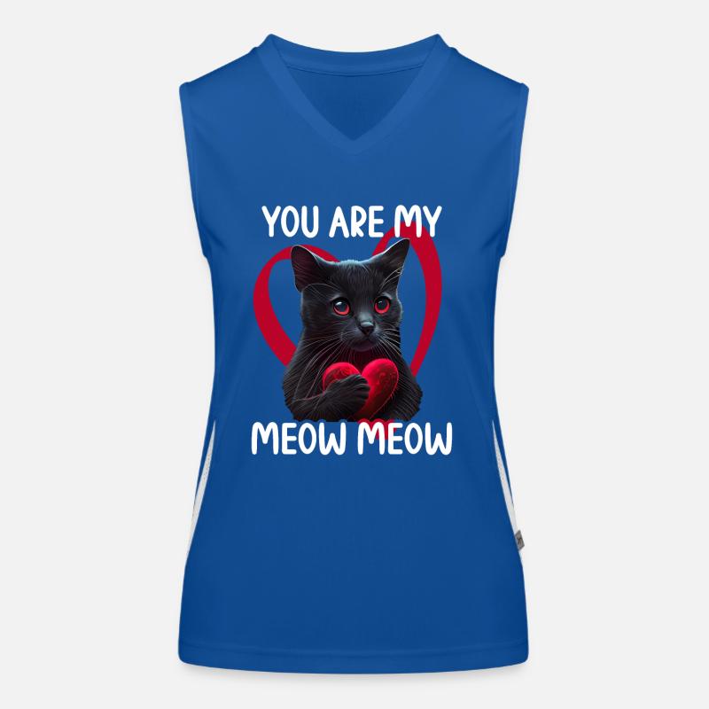 Tu es mon Meow Meow Cat Débardeur respirant contrasté Femme
