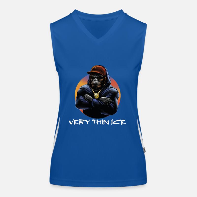 Very Thin Ice / Spruch / Kaffe Spruch Funktionelles Kontrast-Tank Top für Frauen