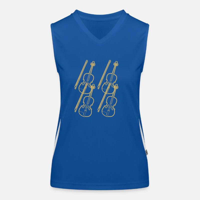 Violin Violinist Violinist Women's Functional Contrast Tank Top