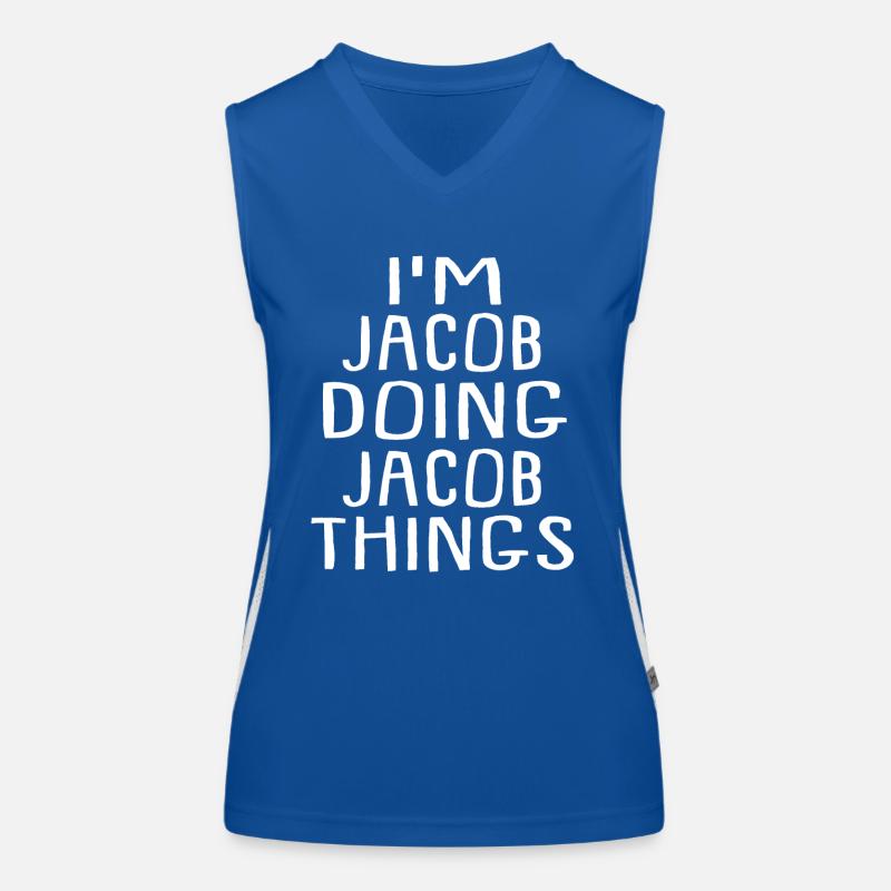 I'm Jacob Doing Jacob Things - Jacob Name Funktionelles Kontrast-Tank Top für Frauen