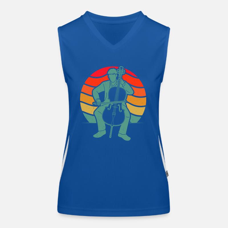 Cello cello player cellist Women's Functional Contrast Tank Top