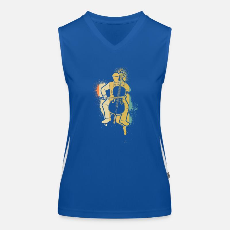 Cello cello player cellist Women's Functional Contrast Tank Top