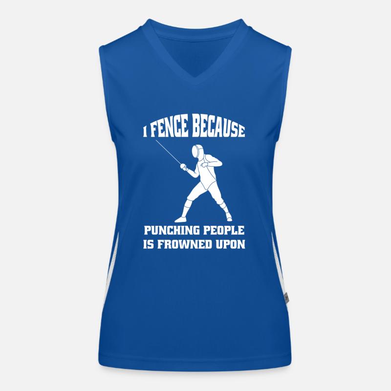 Fechten Fechttraining Fechter Geschenk Fechtsport Funktionelles Kontrast-Tank Top für Frauen