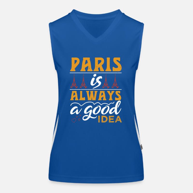 PARIS IST IMMER EINE GUTE IDEE Funktionelles Kontrast-Tank Top für Frauen
