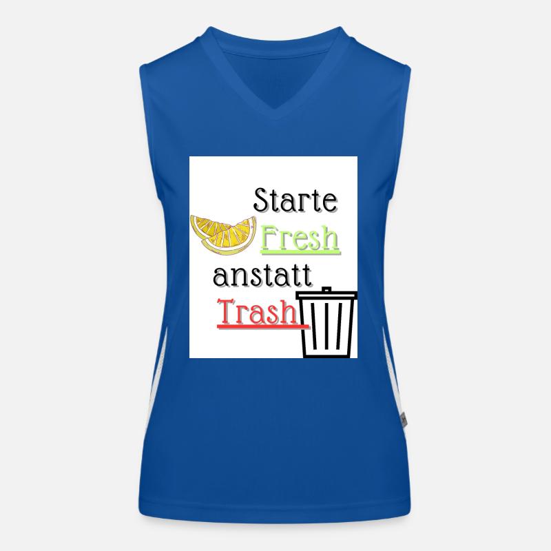 Starte Fresh anstatt Trash Funktionelles Kontrast-Tank Top für Frauen