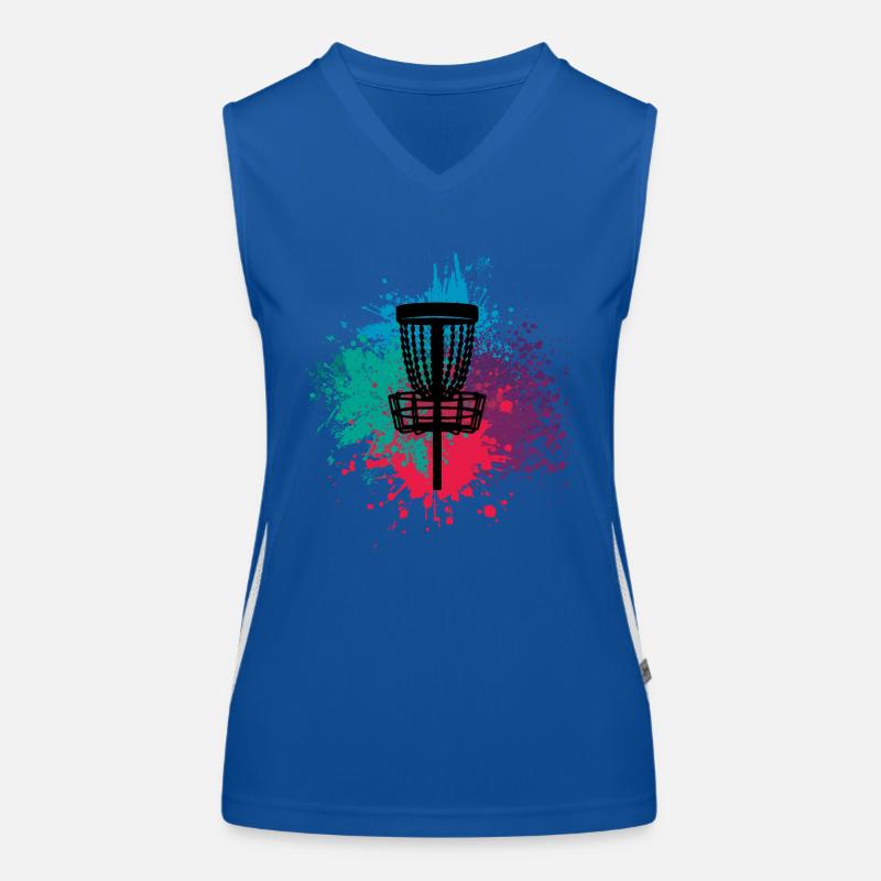Disc Golf Discgolf Ultimate Discgolf Spieler Disc Funktionelles Kontrast-Tank Top für Frauen