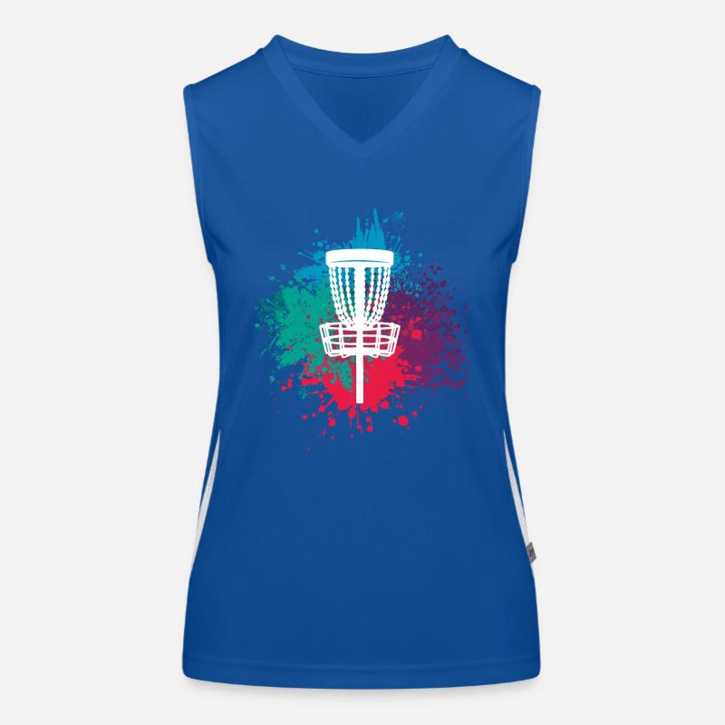 Disc Golf Discgolf Ultimate Discgolf Spieler Disc Funktionelles Kontrast-Tank Top für Frauen