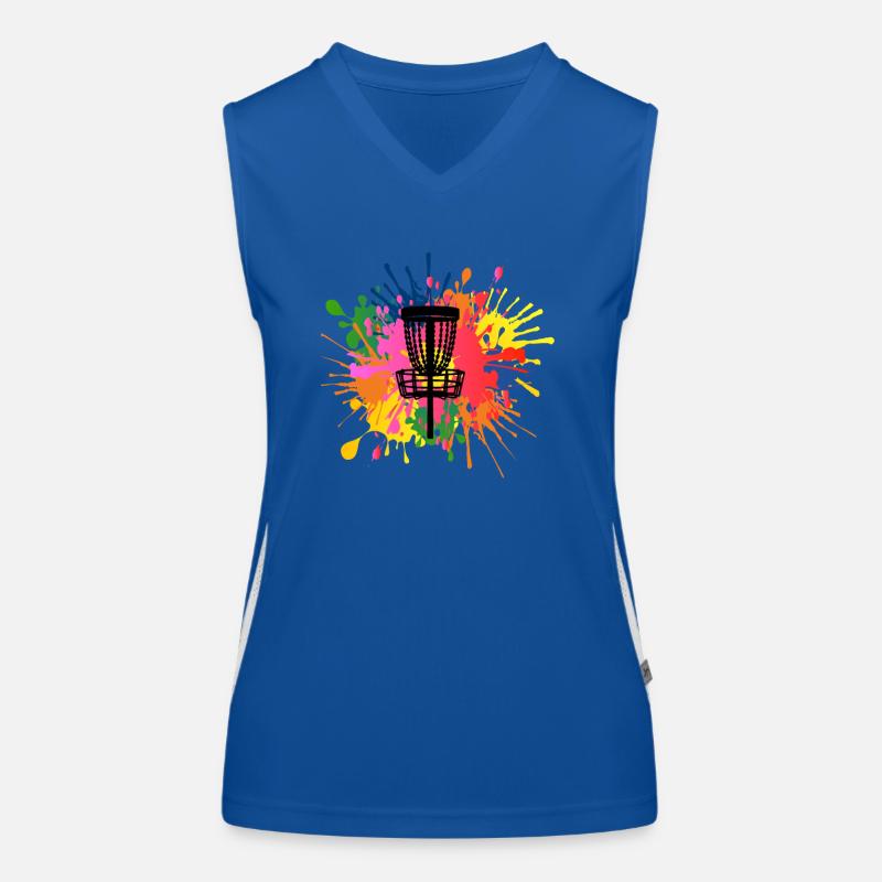Disc Golf Discgolf Ultimate Discgolf Spieler Disc Funktionelles Kontrast-Tank Top für Frauen