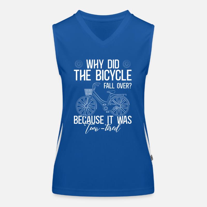 Funny Joke - Bicycle Women's Functional Contrast Tank Top