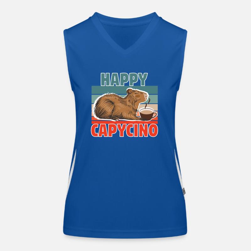 Capybara Capybara Coffee Cappybara Fans Women's Functional Contrast Tank Top