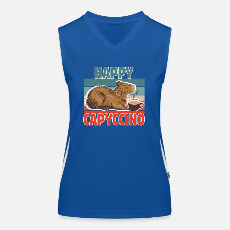 Capybara Capybara Café Cappybara Fans Débardeur respirant contrasté Femme