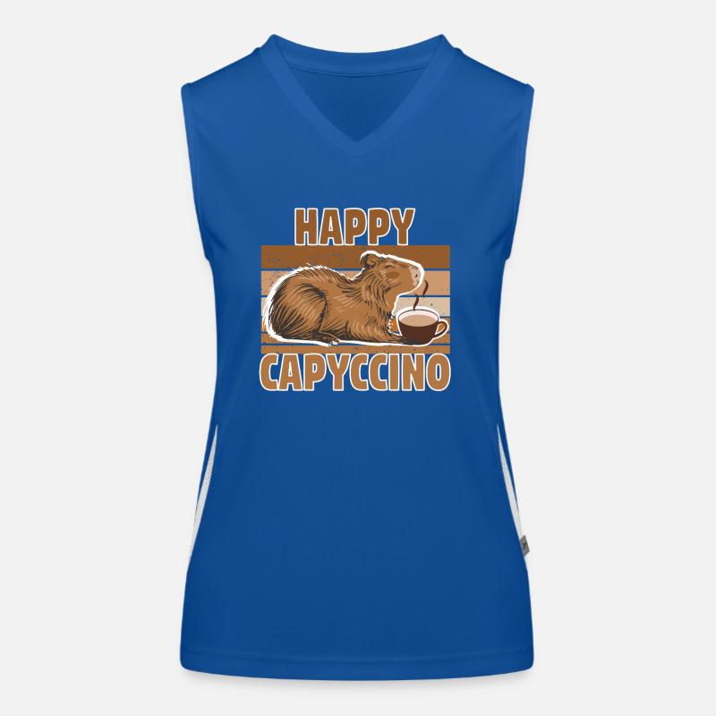 Capybara Capybara Coffee Cappybara Fans Women's Functional Contrast Tank Top