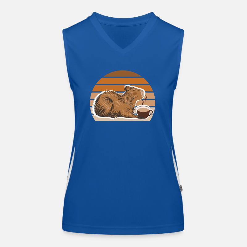 Cappybara Capybara Café Capybara Fans Débardeur respirant contrasté Femme