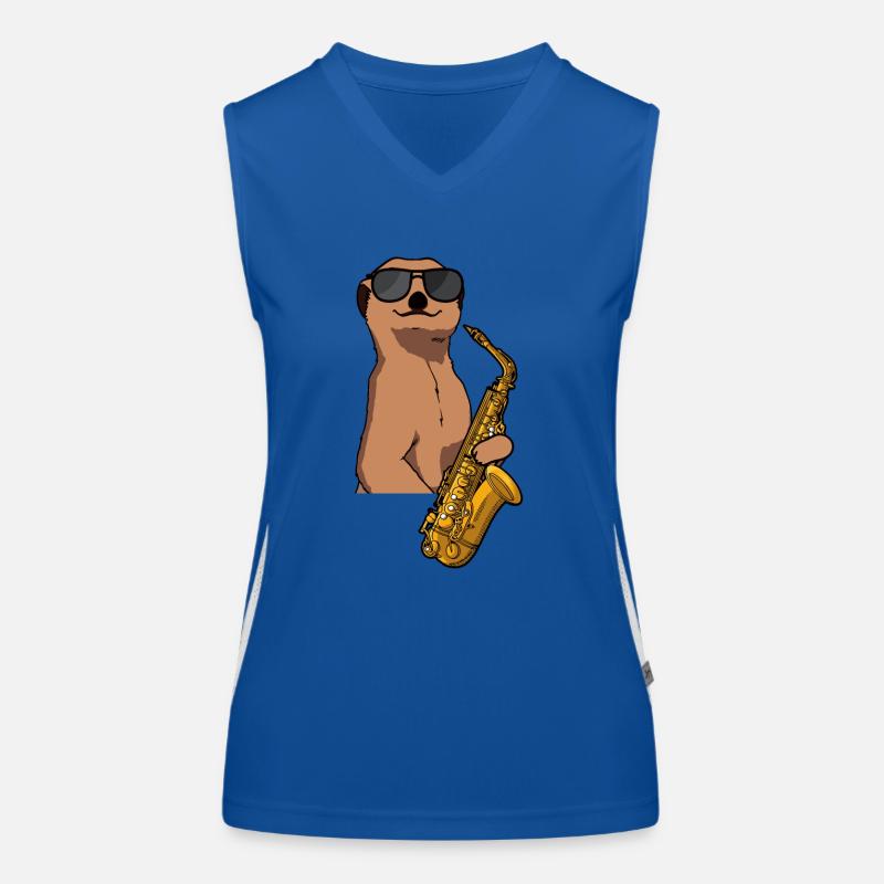 Saxophon Saxophonspieler Funktionelles Kontrast-Tank Top für Frauen