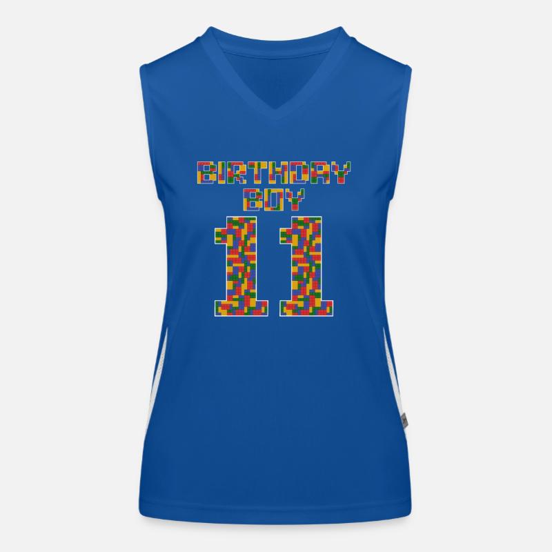 Cute 11th Birthday Gift 11 Year Old Block Women's Functional Contrast Tank Top