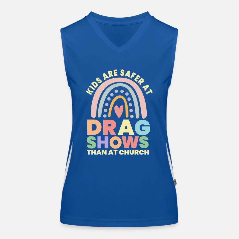 Kinder sind bei Drag-Shows sicherer als in der Kirche Funktionelles Kontrast-Tank Top für Frauen