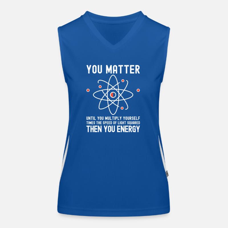 Drôle de science, science atomique, vous comptez l’énergie, Débardeur respirant contrasté Femme