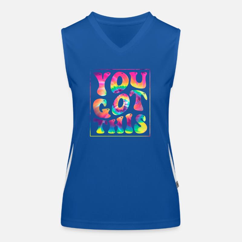 Vous avez ce tee-shirt de test de teinture de cravate Groovy pour Débardeur respirant contrasté Femme