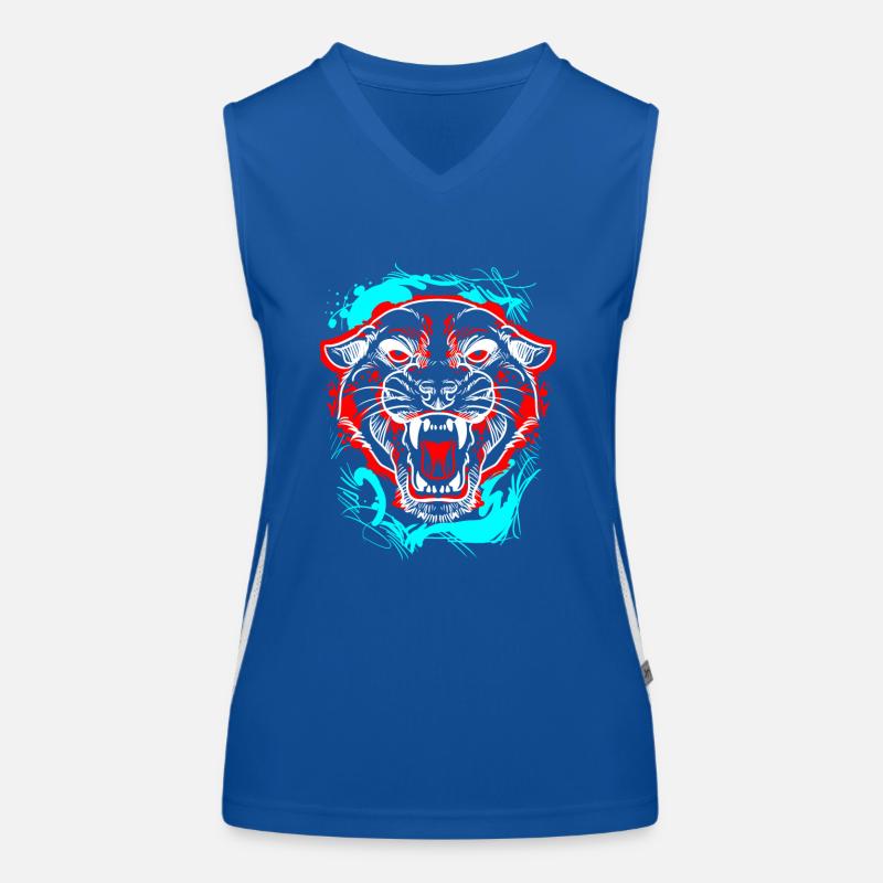 L.Gor Tiger Funktionelles Kontrast-Tank Top für Frauen