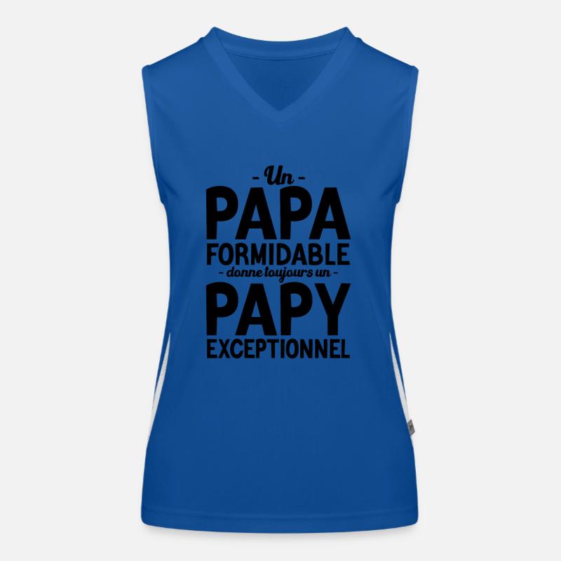 Papa formidable, papy exceptionnel Débardeur respirant contrasté Femme