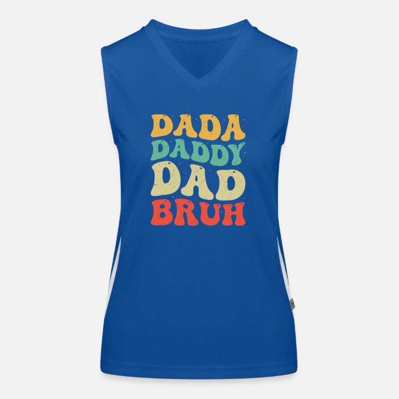 Dada Daddy Dad Bruh Groovy Vatertag Männer Geschenk Funktionelles Kontrast-Tank Top für Frauen