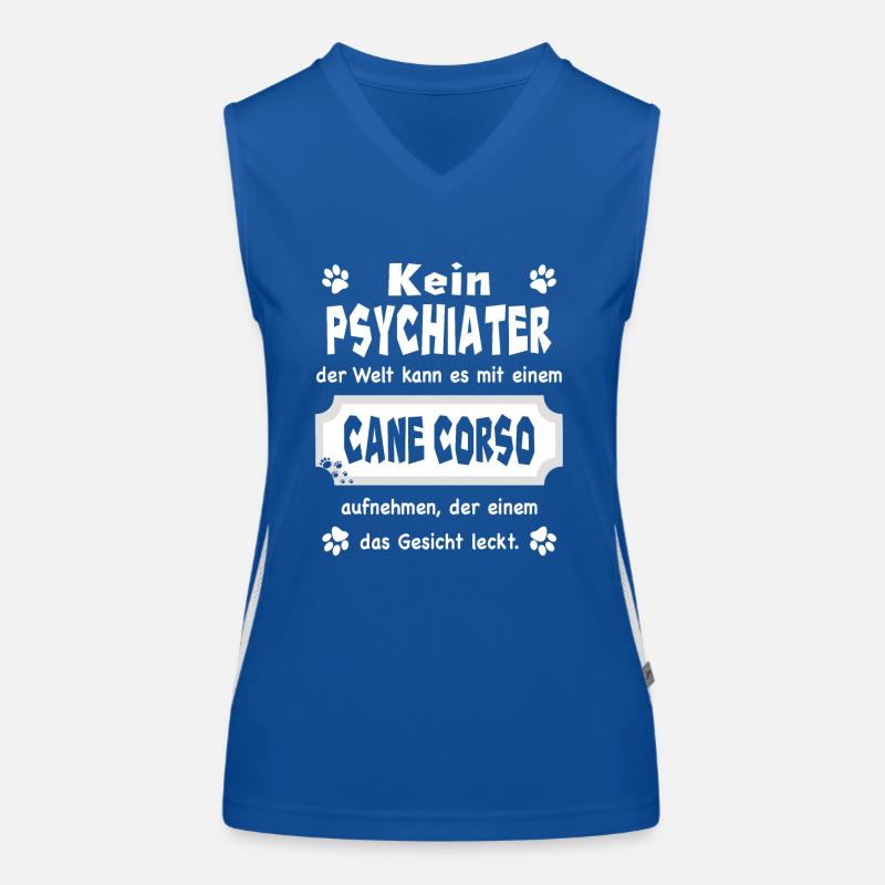 Kein Psychiater - Lustiger Spruch - Cane Corso Funktionelles Kontrast-Tank Top für Frauen