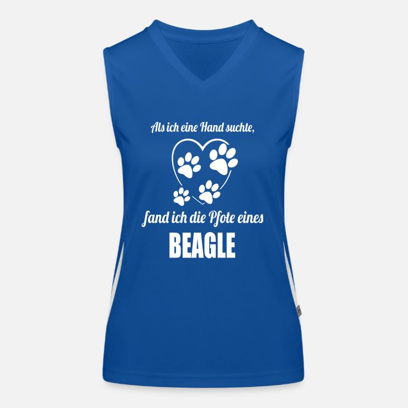 Hand & Pfote - Spruch - Beagle Funktionelles Kontrast-Tank Top für Frauen