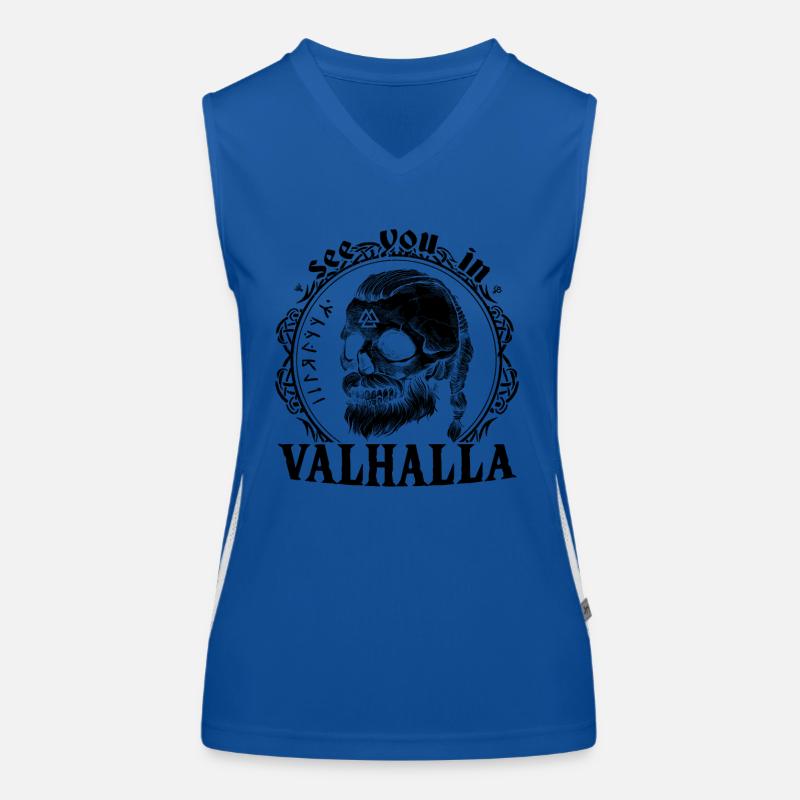 Rendez-vous à Valhalla Valknut Viking wir sehen uns Débardeur respirant contrasté Femme