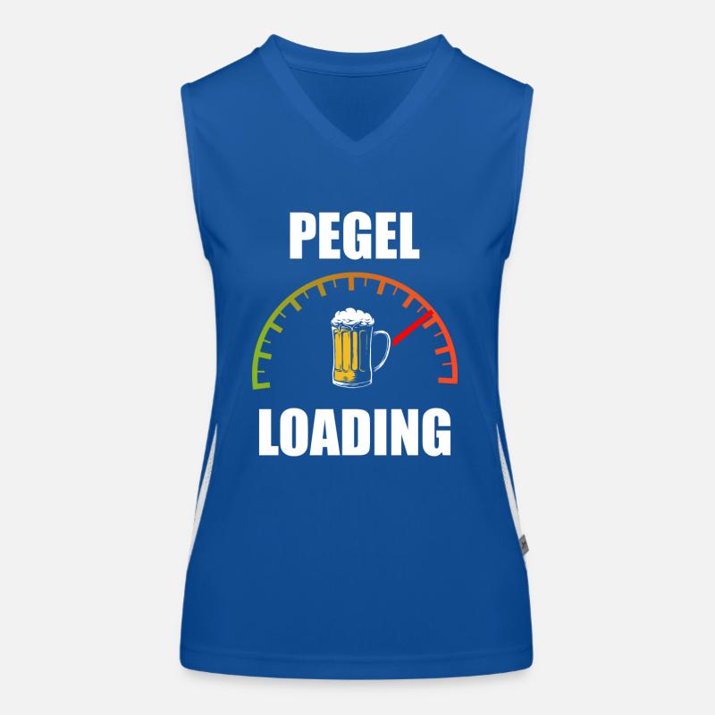 Pegel loading Biertrinker Bierliebhaber Bier Sauf Funktionelles Kontrast-Tank Top für Frauen