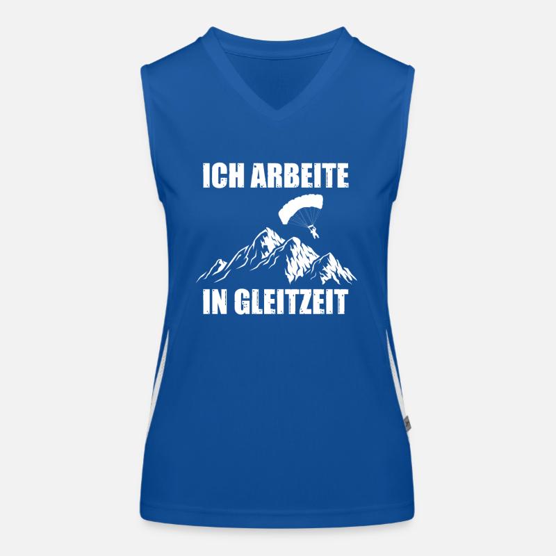 Gleitzeit Paragleiter Gleitschirm Paragliding Funktionelles Kontrast-Tank Top für Frauen