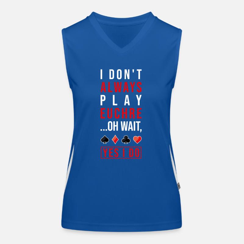 Play Euchre Card Game Euchre Player Poker Euchre Women's Functional Contrast Tank Top