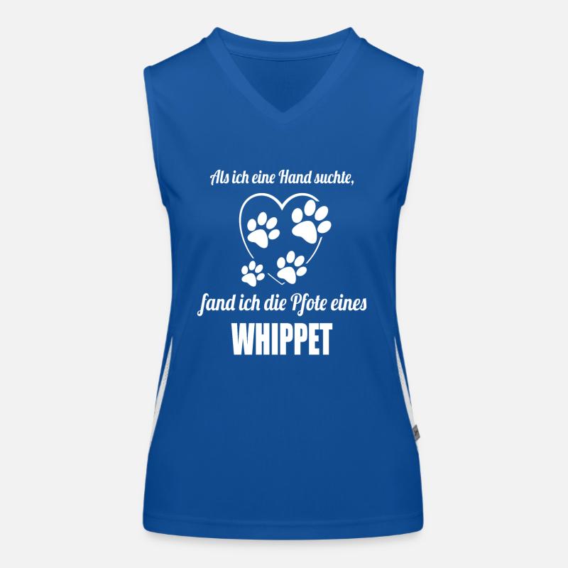 Hand & Pfote - Spruch - Whippet Funktionelles Kontrast-Tank Top für Frauen
