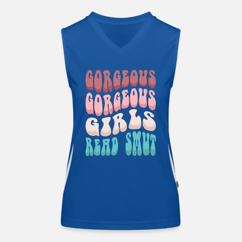 Wunderschöne Mädchen lesen Schmutz Funktionelles Kontrast-Tank Top für Frauen