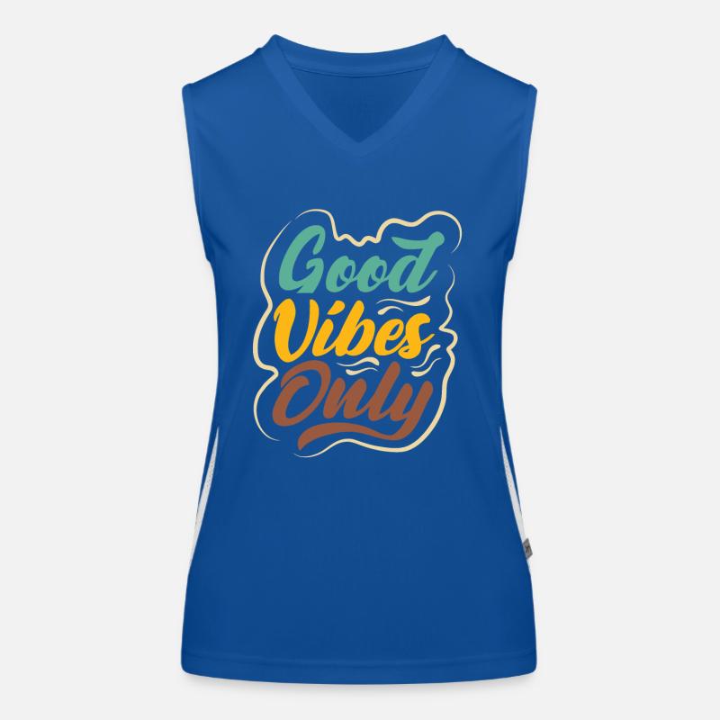 Good vibes only - Women's Functional Contrast Tank Top - royal/white