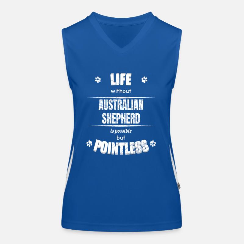Life is possible pointless - Australian Shepherd Women's Functional Contrast Tank Top