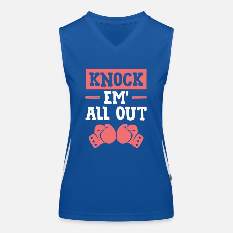 knock out boxes Funktionelles Kontrast-Tank Top für Frauen