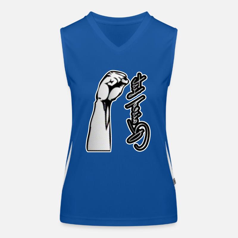 Raised fist Funktionelles Kontrast-Tank Top für Frauen