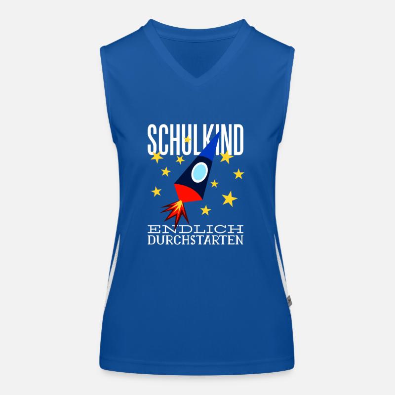 Schulkind Endlich Durchstarten Funktionelles Kontrast-Tank Top für Frauen