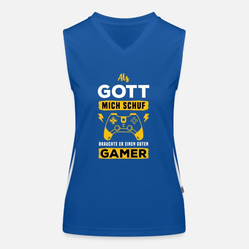 Controller Videospiel Zocker Gamer Computerspiel Funktionelles Kontrast-Tank Top für Frauen