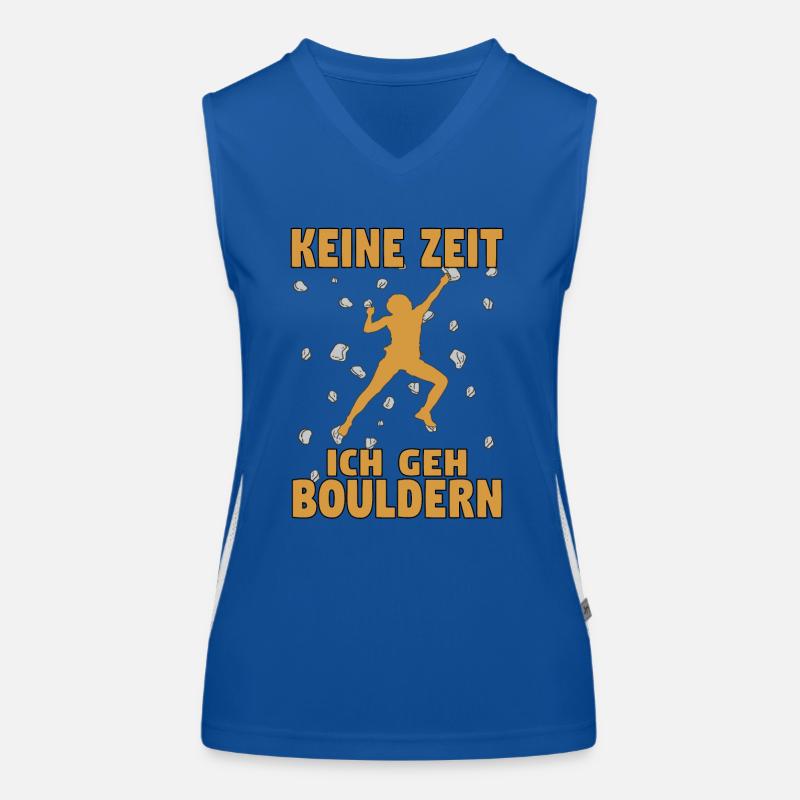 Boulder Bouldern Klettern Boulderer Bouldering Funktionelles Kontrast-Tank Top für Frauen