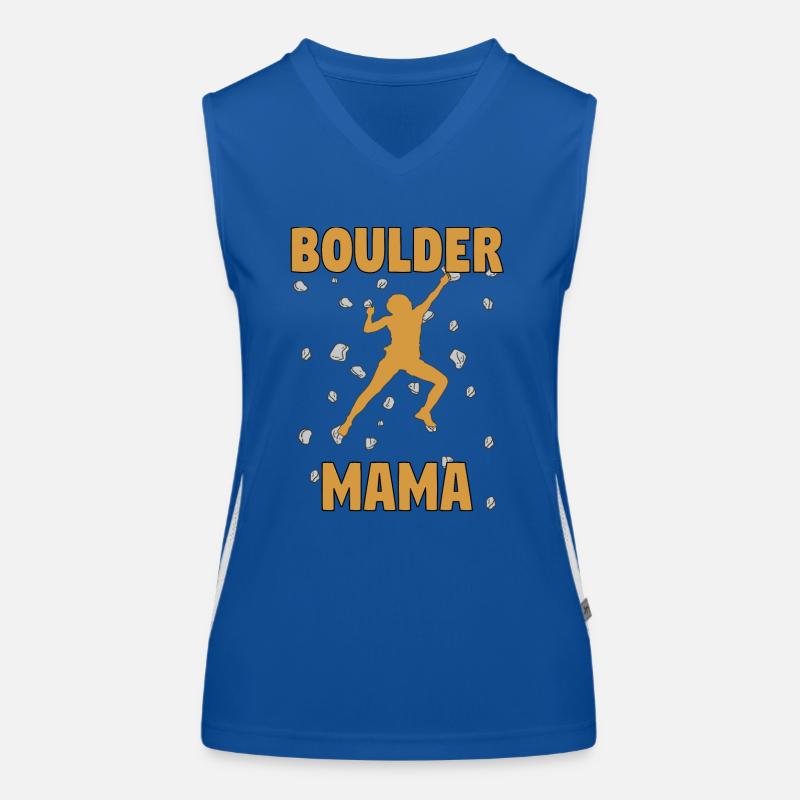 Bloc Mama Boulder Mutti Boulderer Fête des mères Débardeur respirant contrasté Femme