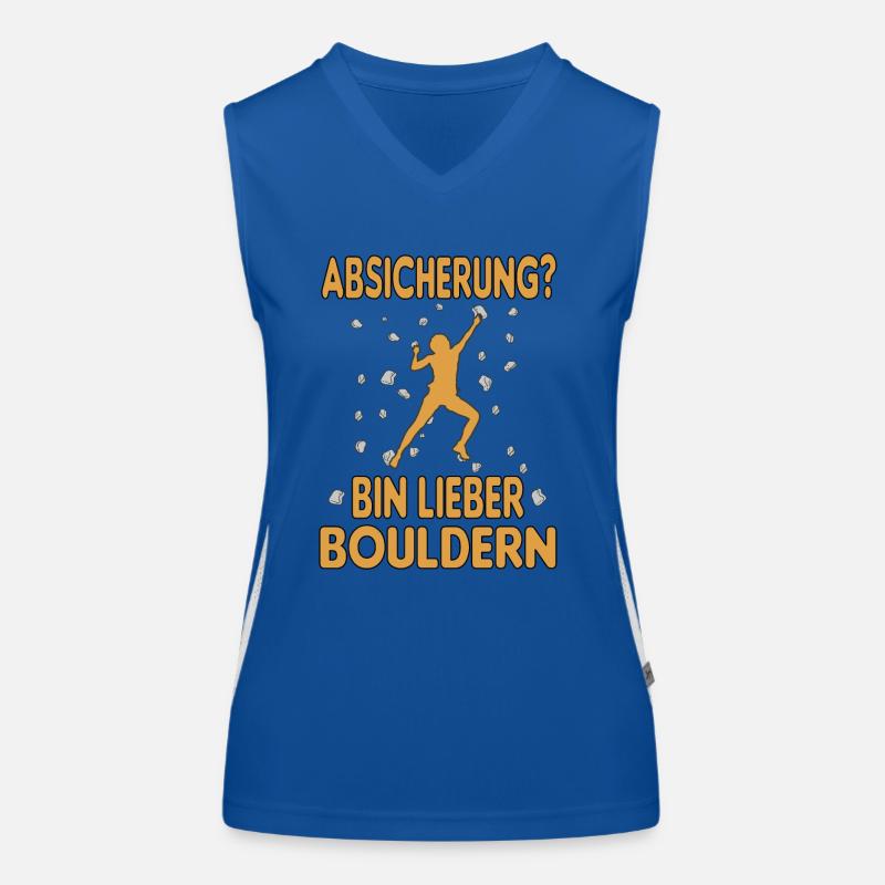 Bouldern Boulder Klettern Boulderer Bouldering Funktionelles Kontrast-Tank Top für Frauen