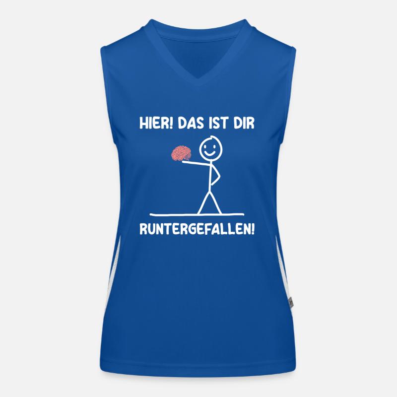 Das ist dir runtergefallen Humor Sarkasmus Ironie Funktionelles Kontrast-Tank Top für Frauen