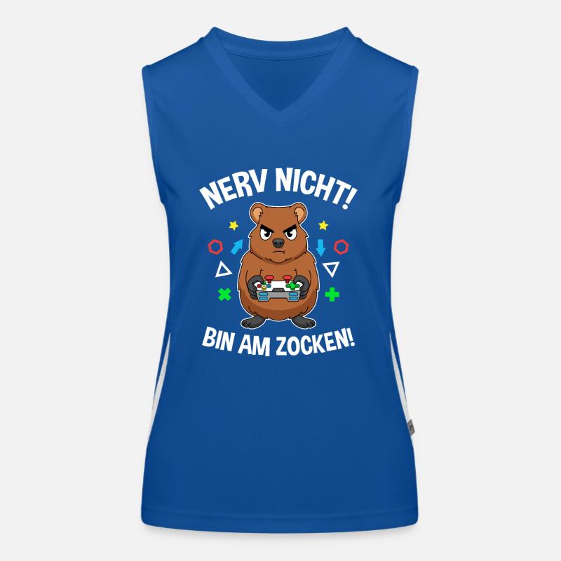 Controller Videospiel Zocker Gamer Computerspiel Funktionelles Kontrast-Tank Top für Frauen
