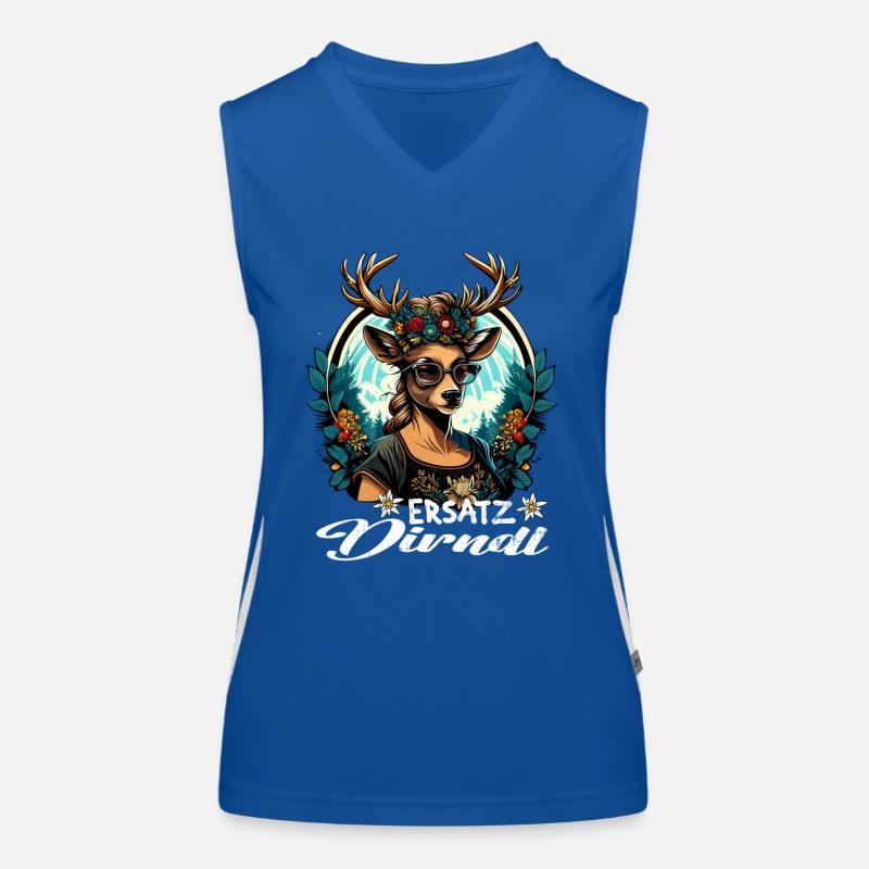 Tracht & Trachten Hirsch Ersatz Dirndl Funktionelles Kontrast-Tank Top für Frauen