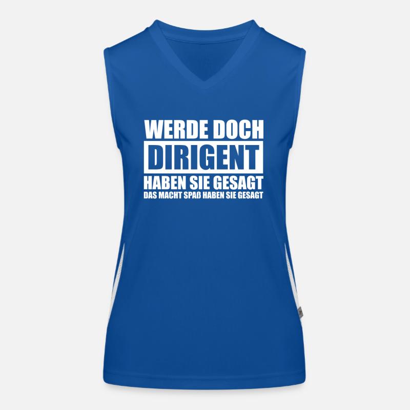 Werde doch Dirigent Chorleiter Dirigenten Funktionelles Kontrast-Tank Top für Frauen