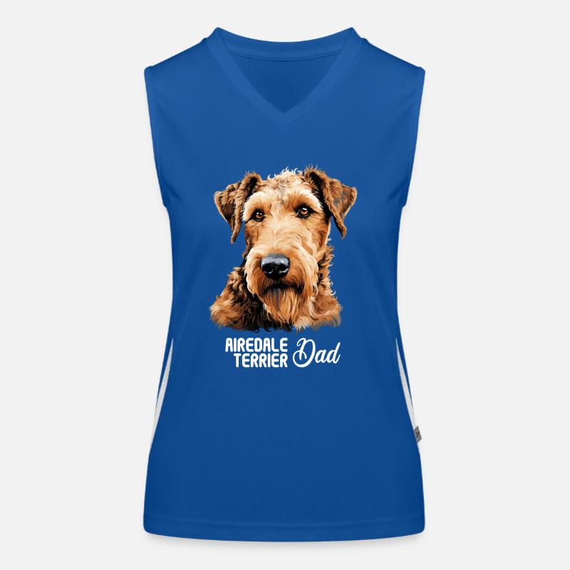 Hund Airedale Terrier Funktionelles Kontrast-Tank Top für Frauen