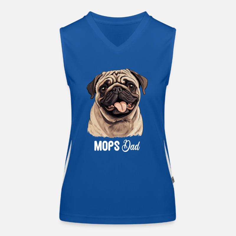 Mops Funktionelles Kontrast-Tank Top für Frauen
